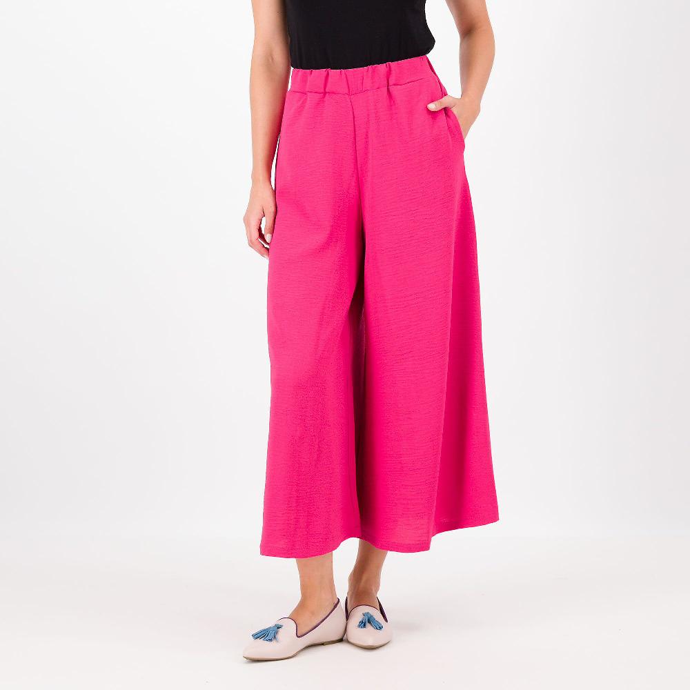 QVC Bianca Della Torre Pantagonna in tessuto crépe con elastico