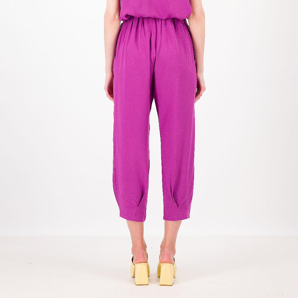 QVC Bianca Della Torre Pantaloni A Baloon In Mussola 100% Viscosa Made In Italy