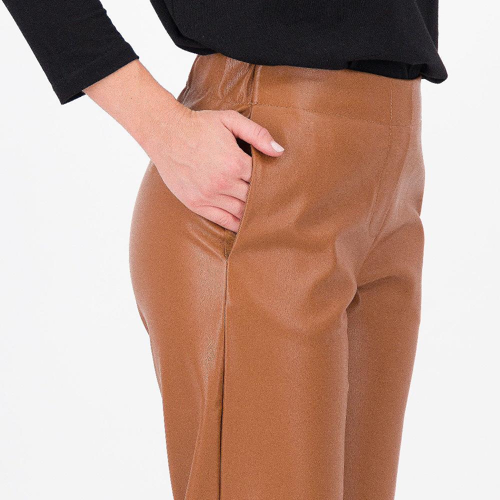 QVC Bianca Della Torre Pantaloni A Carota In Tessuto Spalmato
