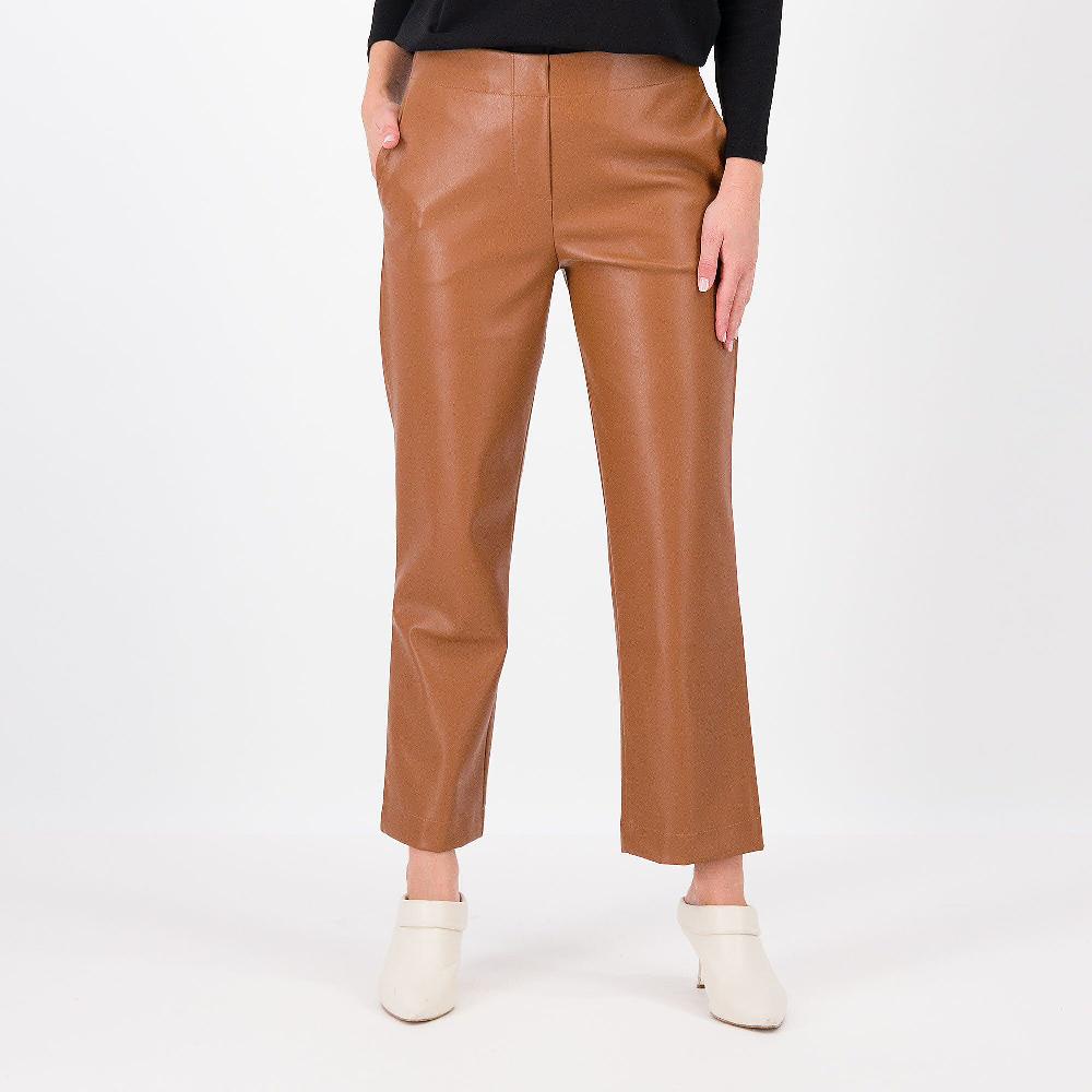 QVC Bianca Della Torre Pantaloni a carota in tessuto spalmato