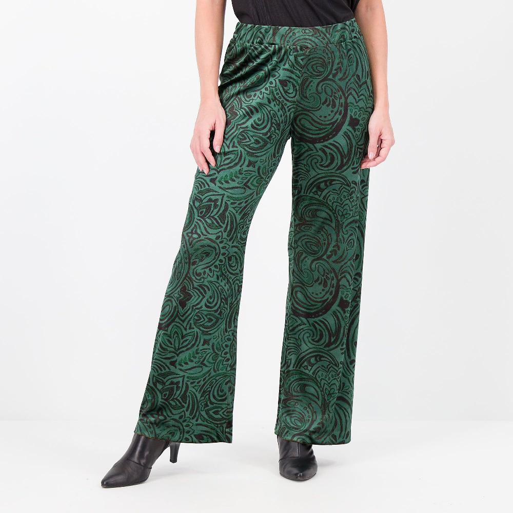 QVC Bianca Della Torre Pantaloni in velluto fantasia