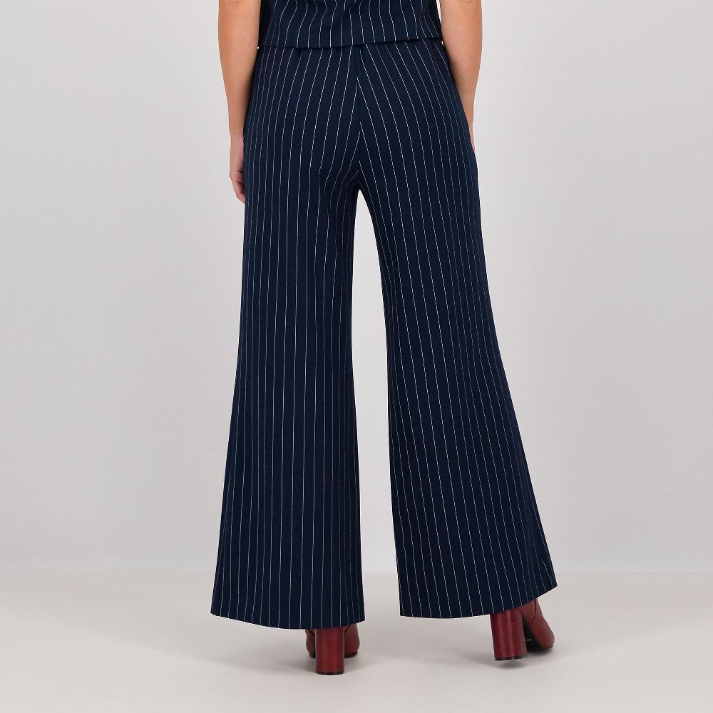 QVC Bianca Della Torre Pantaloni Palazzo Gessati Con Tasche Laterali