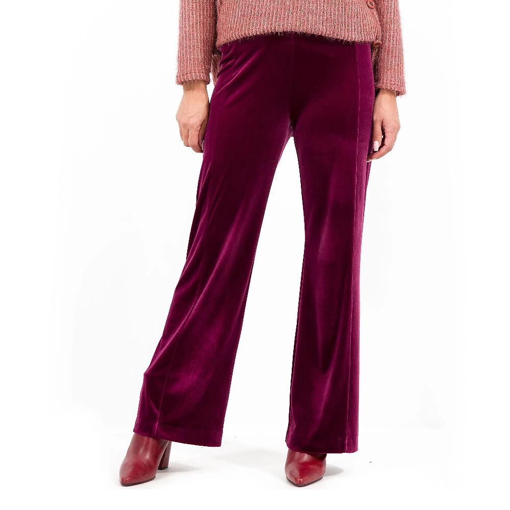 QVC Bianca Della Torre Pantapalazzo in velluto stretch
