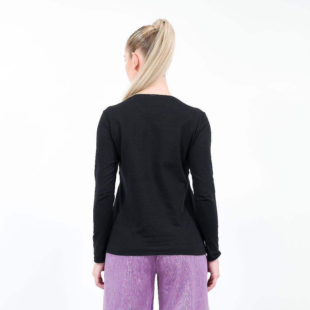 QVC Bianca Della Torre T-shirt In Jersey Di Cotone Con Decoro Gioiello Made In Italy