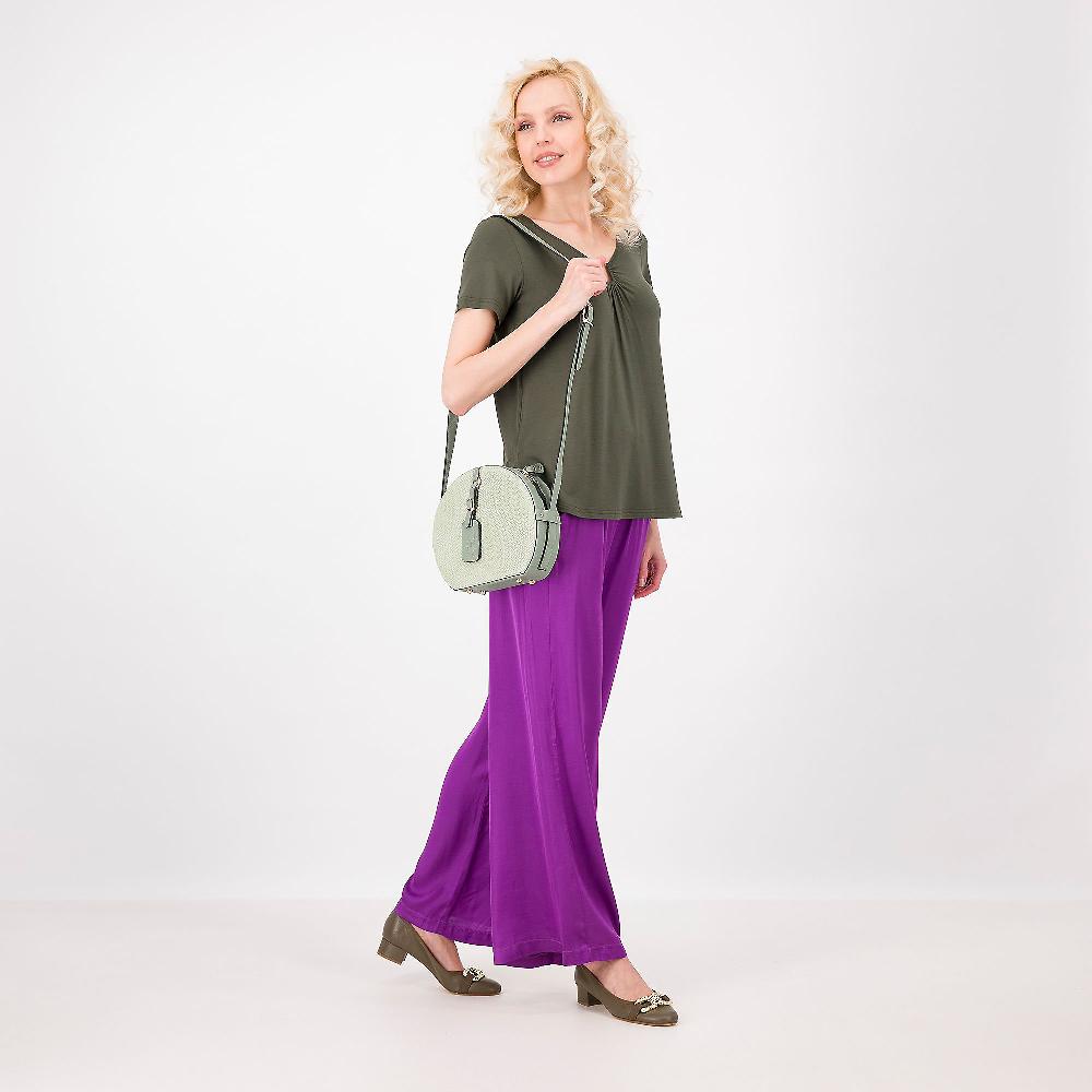 QVC Bianca Della Torre T-shirt In Jersey Di Viscosa Con Elemento Gioiello Made In Italy