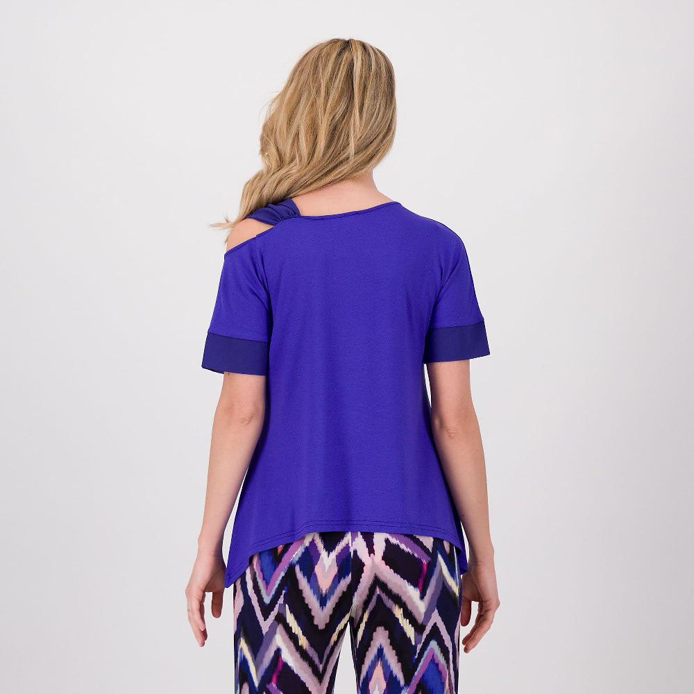 QVC Bianca Della Torre T-shirt In Jersey Di Viscosa Con Nastro