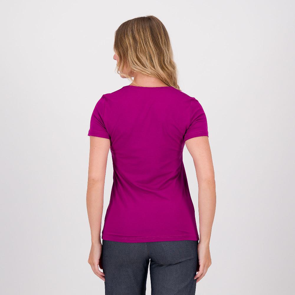 QVC Bianca Della Torre T-shirt Manica Corta Jersey Di Viscosa Scollo Squadrato