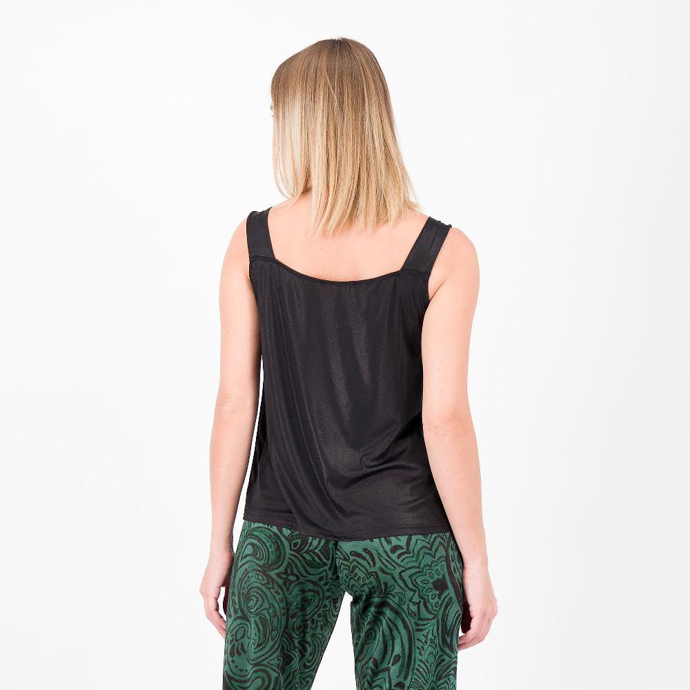 QVC Bianca Della Torre Top In Jersey Laminato Con Collo A Cappuccio