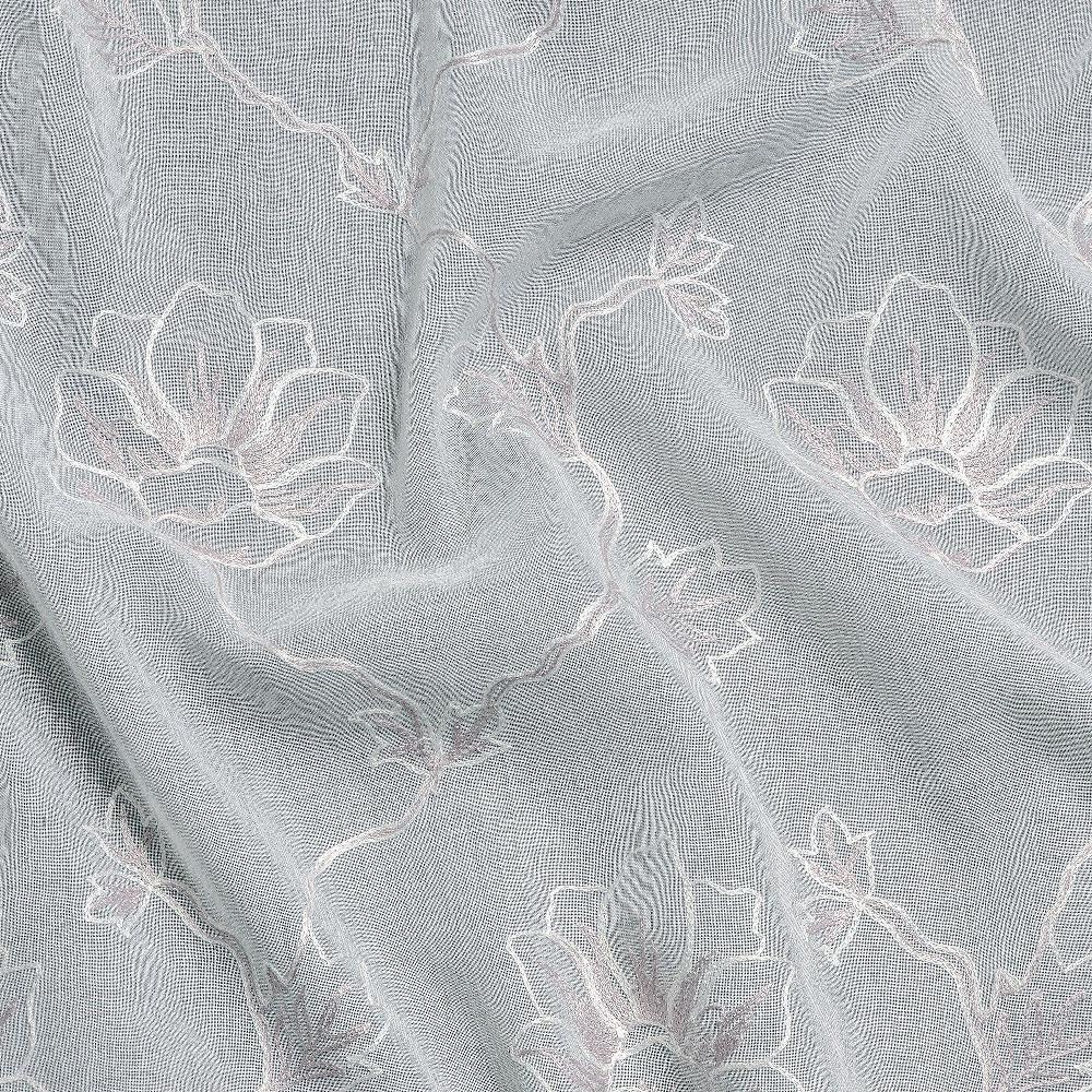 QVC Bottega Textiles Set 2 Tende Liberty Con Anelli Poliestere Ricamato 140x280cm