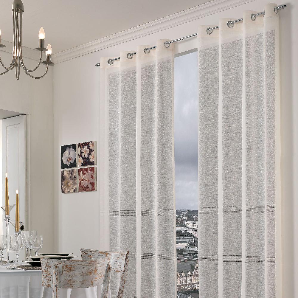 QVC Bottega Textiles Set 2 tende Marlene con anelli 140x280 cm