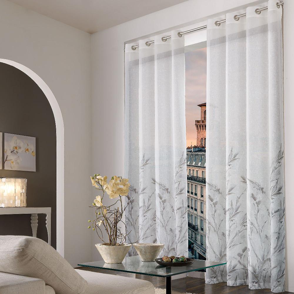 QVC Bottega Textiles Set 2 tende Monet con anelli poliestere stampato 140x280cm