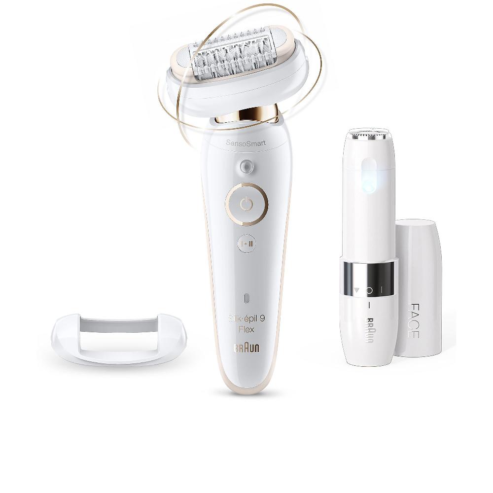 QVC Braun SilkEpil Flex 9-005 Epilatore Con Testina Flessibile+accessori E Depilatore Viso+bag