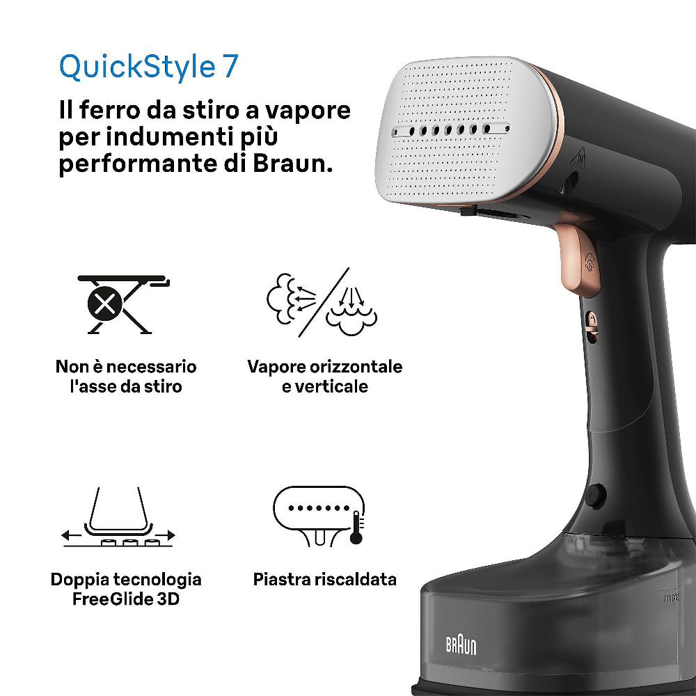 QVC Braun Stiratrice Verticale QuickStyle 7 3d Dual FreeGlide
