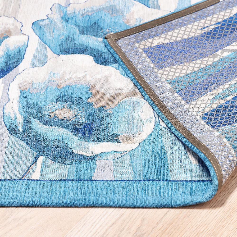 QVC By Suardi Tappeto Amsterdam In Misto Cotone Motivo Papaveri Fondo Antiscivolo