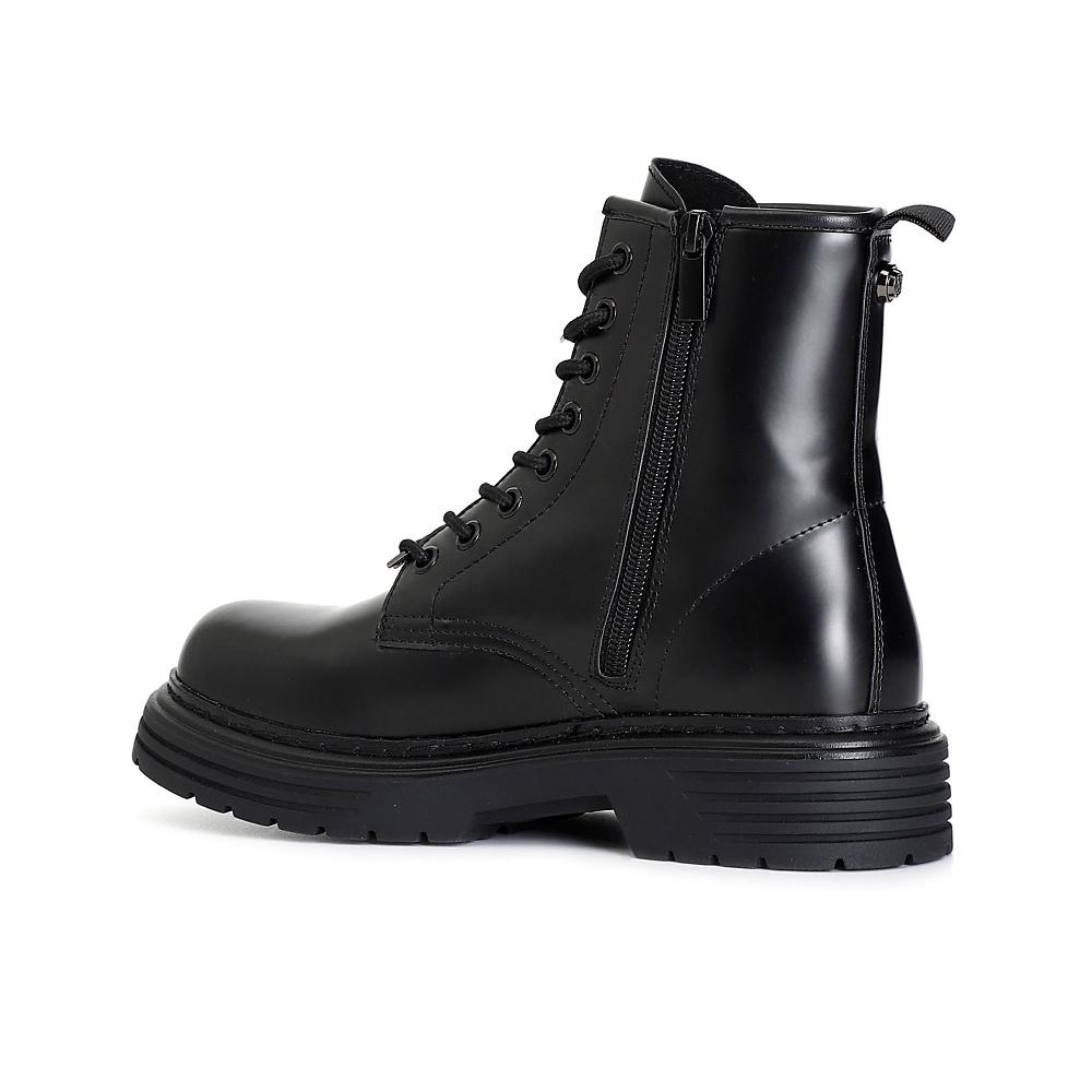 QVC Cafè Noir Anfibi Stringati Tomaia Effetto Spazzolato