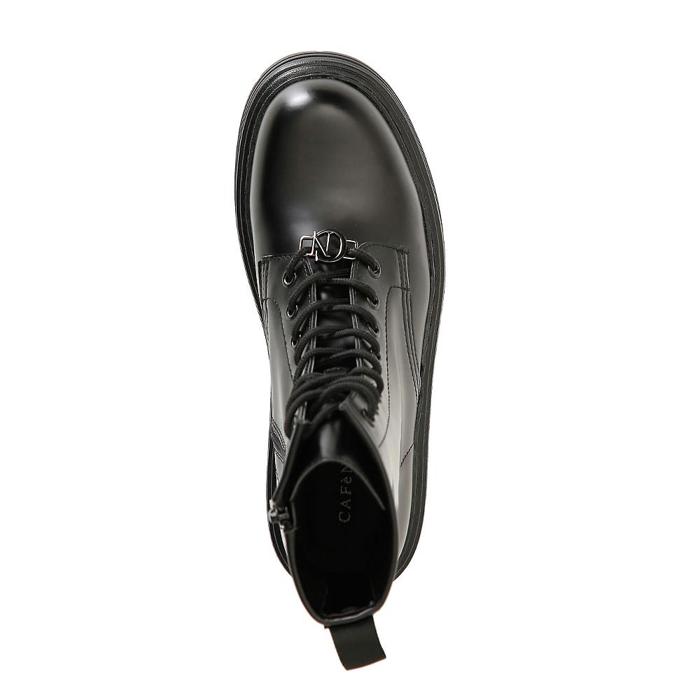 QVC Cafè Noir Anfibi Stringati Tomaia Effetto Spazzolato