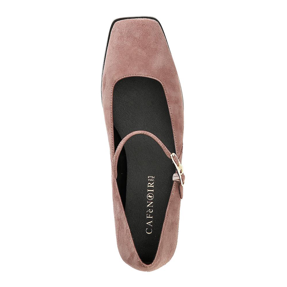 QVC Cafè Noir Ballerine Mary Jane In Pelle Con Cinturino Regolabile