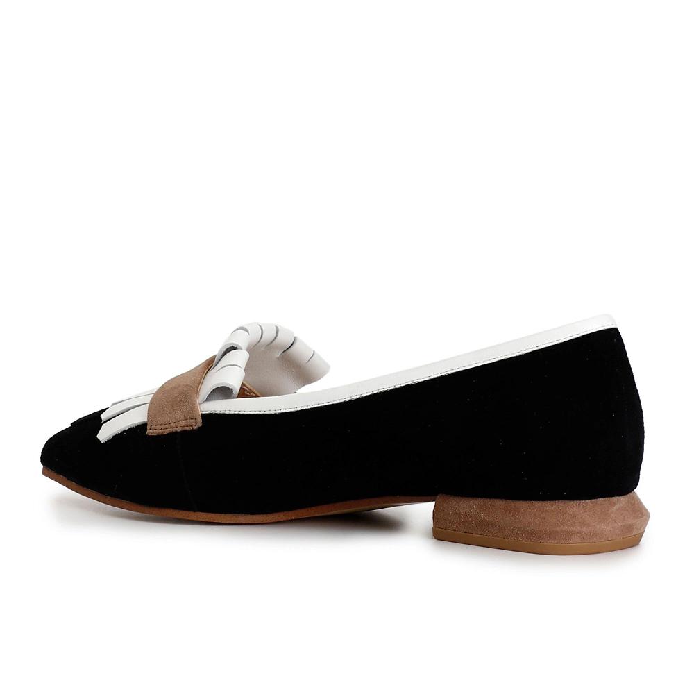 QVC Cafè Noir Ballerine Sfilate In Pelle Scamosciata Con Frange