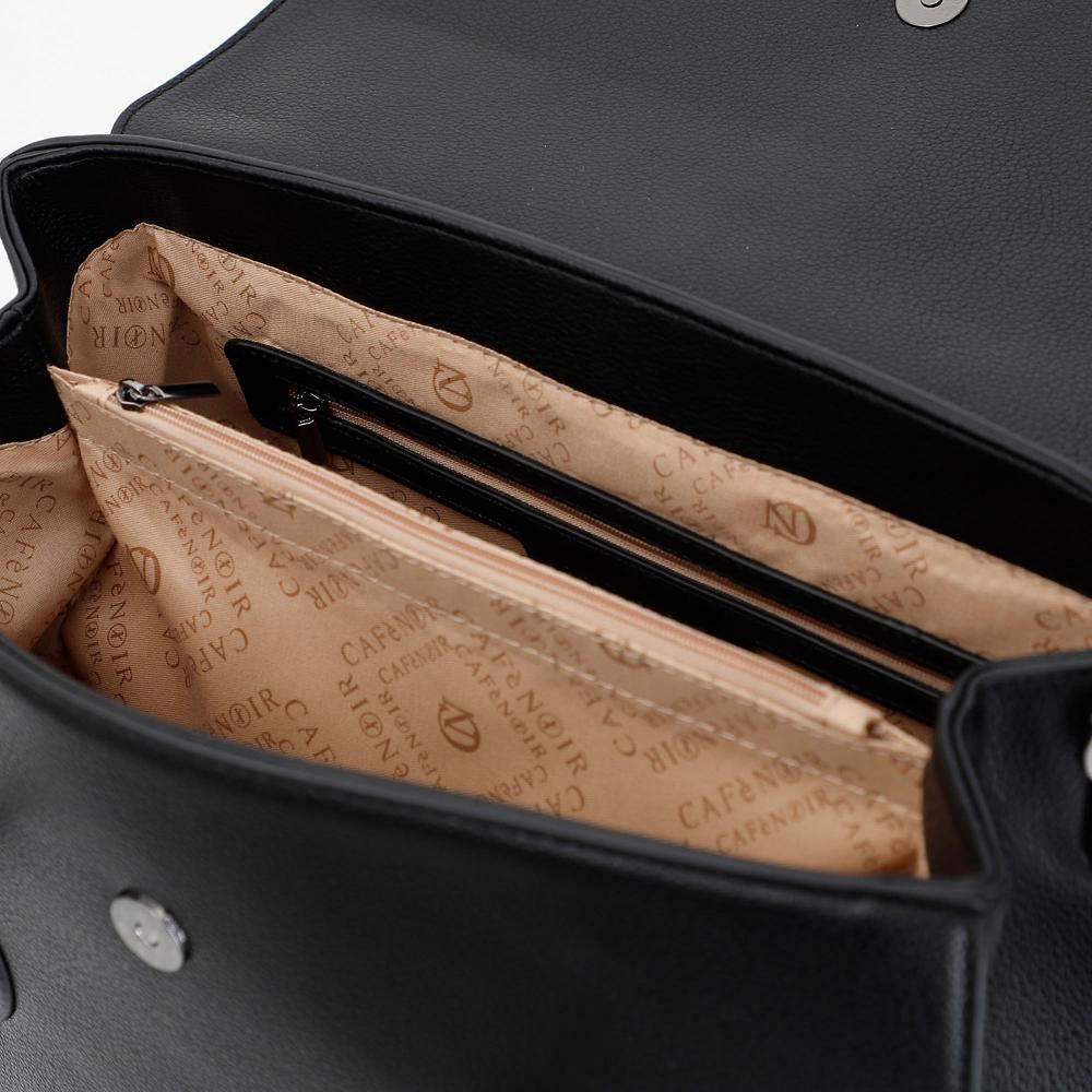 QVC Cafè Noir Borsa A Mano Effetto Martellato Tracolla Removibile