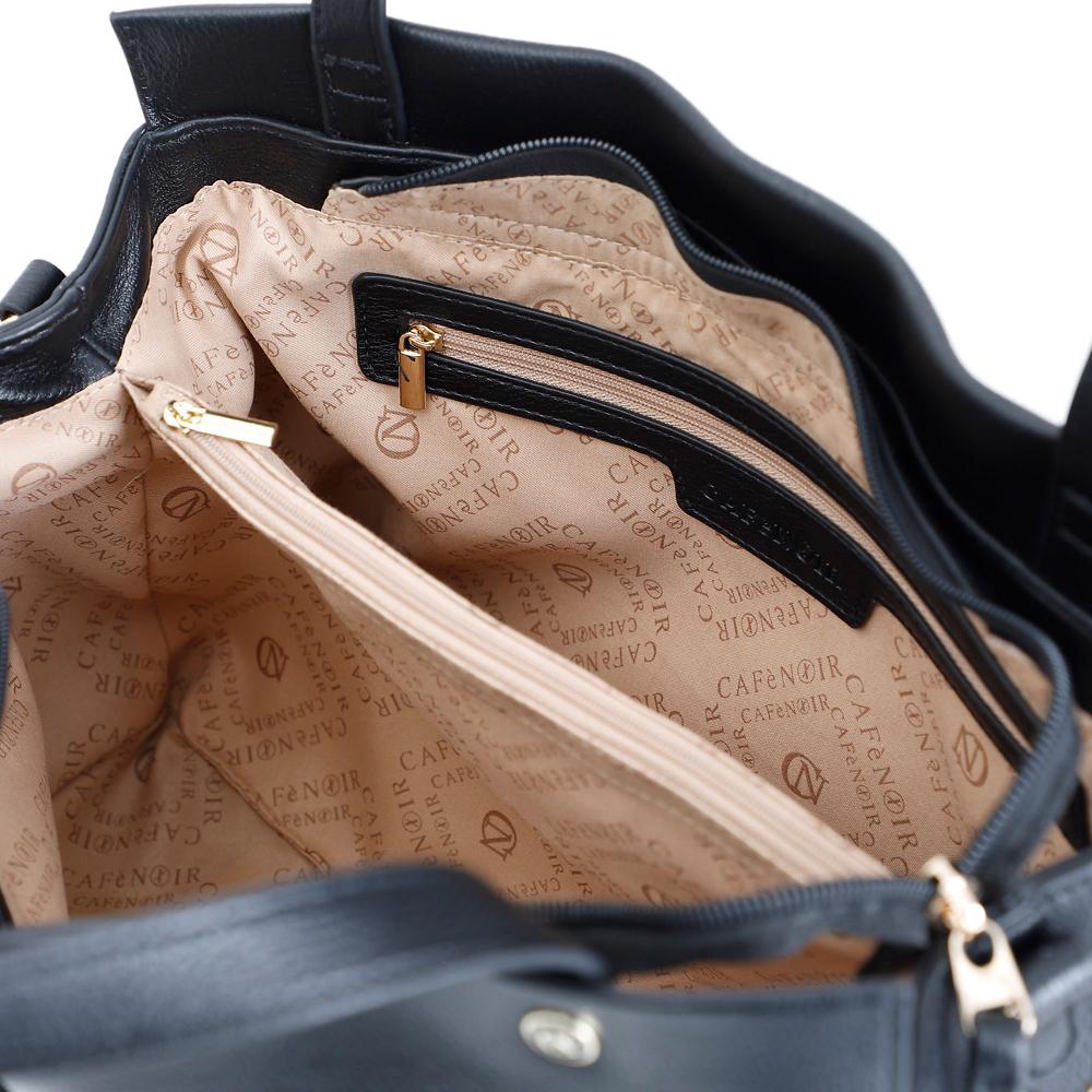 QVC Cafè Noir Borsa Shopper A Spalla Con Tracolla Removibile