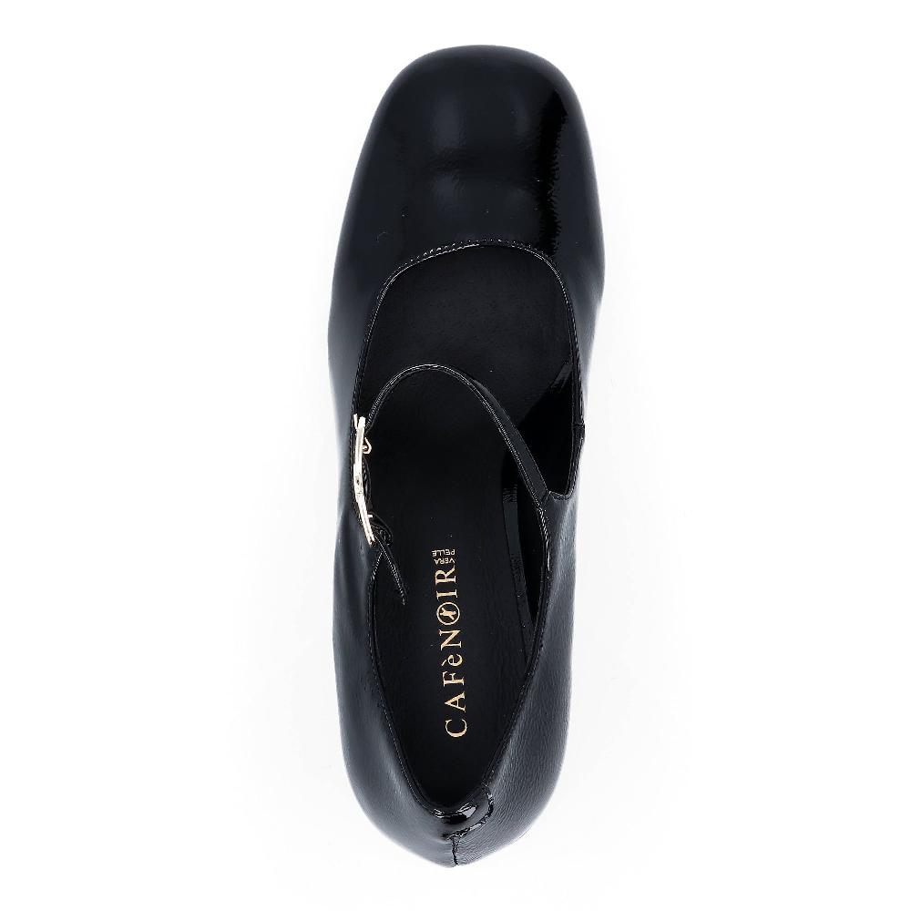 QVC Cafè Noir Mary Jane In Pelle Con Punta Quadrata Con Tacco Ampio 8 Cm