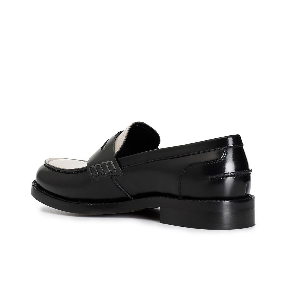 QVC Cafè Noir Mocassini In Pelle Con Tacco 2 5 Cm E Medaglietta