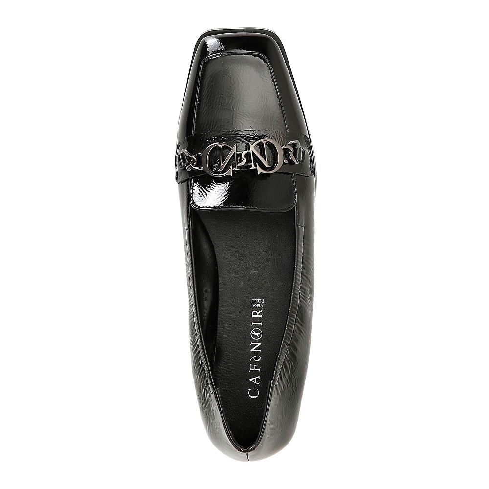 QVC Cafè Noir Mocassino In Pelle Con Punta Quadrata E Morsetto In Metallo