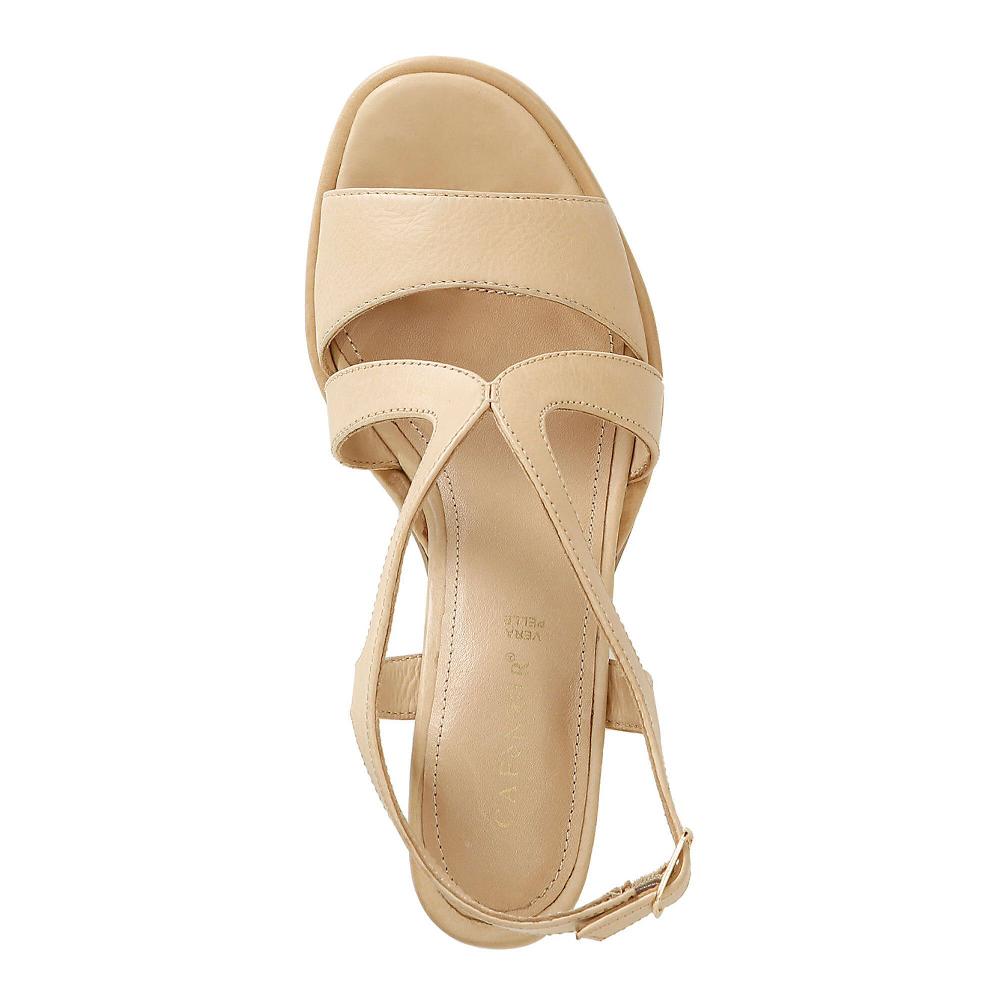 QVC Cafè Noir Sandali In Pelle Con Fasce E Tacco 8cm