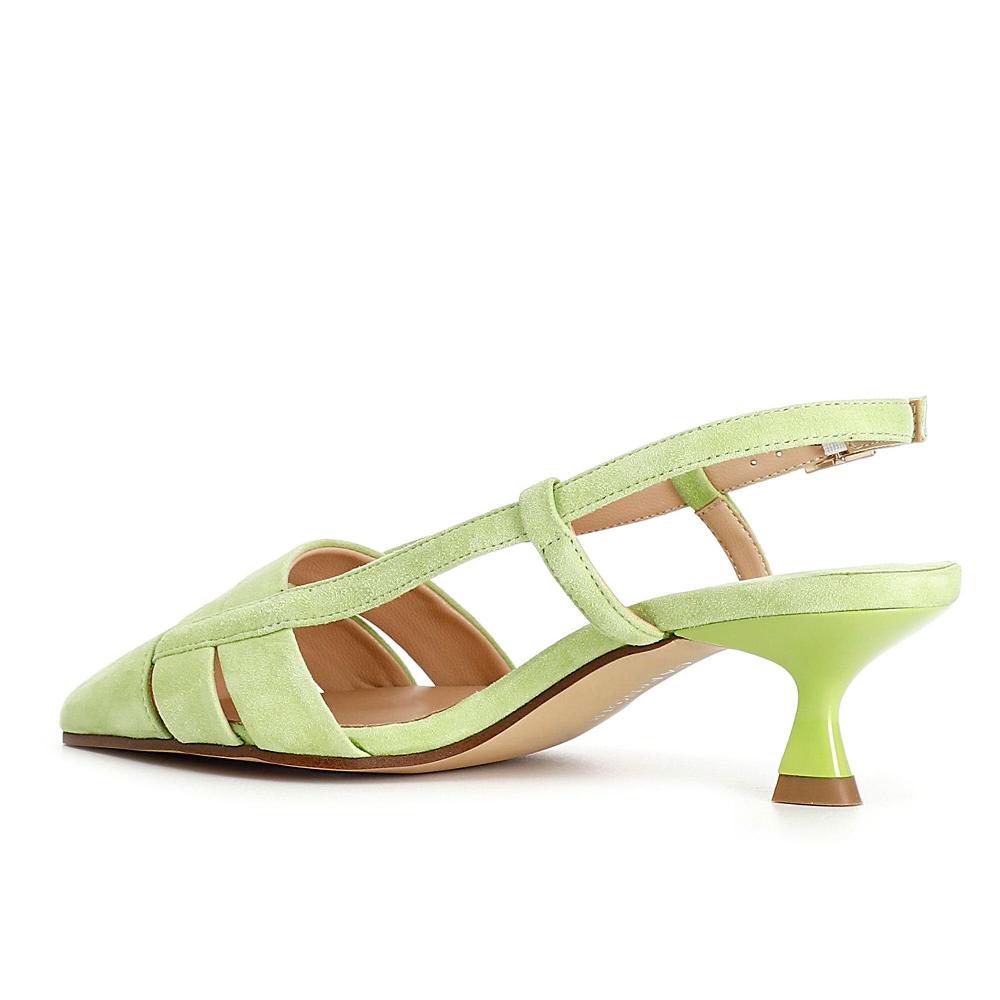 QVC Cafè Noir Slingback Sfilate In Pelle Scamosciata Tacco 4 5 Cm