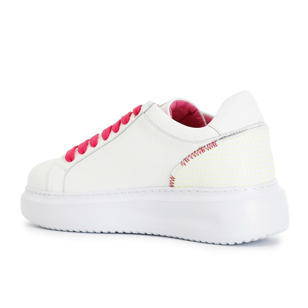 QVC Cafè Noir Sneaker Con Lacci A Contrasto E Cuciture Colorate