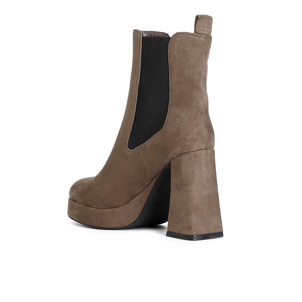 QVC Cafè Noir Stivaletti Con Inserti Elastici E Tacco Ampio 10cm