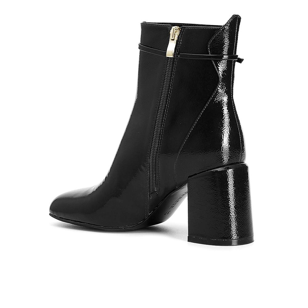 QVC Cafè Noir Tronchetti In Pelle Con Punta Squadrata E Tacco 8 Cm