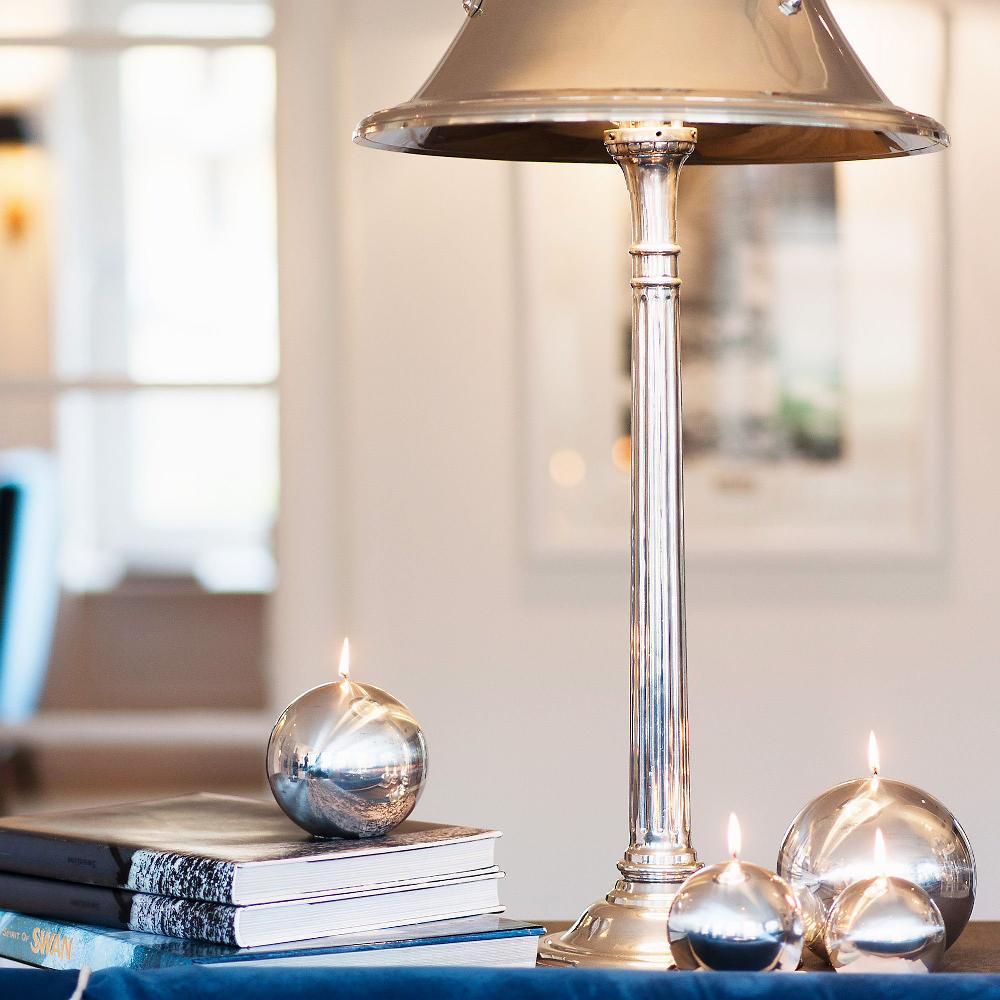 QVC Candele Firenze Candela A Sfera Effetto Metallo + Scatola