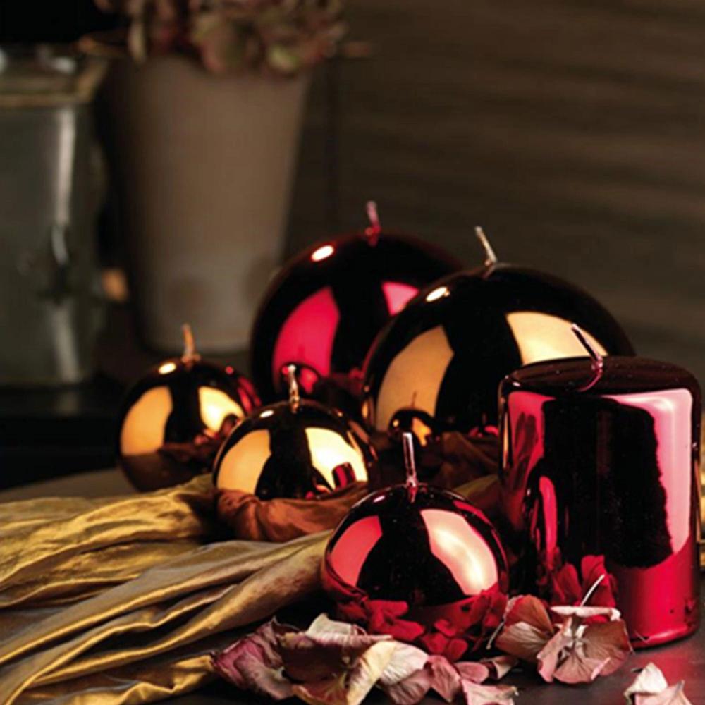 QVC Candele Firenze Candela A Sfera Effetto Metallo + Scatola Diam. 12 Cm