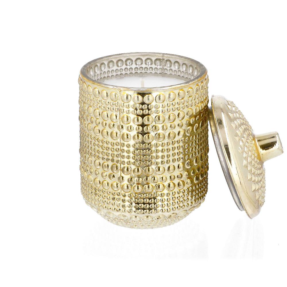QVC Candele Firenze Candela In Vasetto Di Vetro Metallizzato Con Tappo