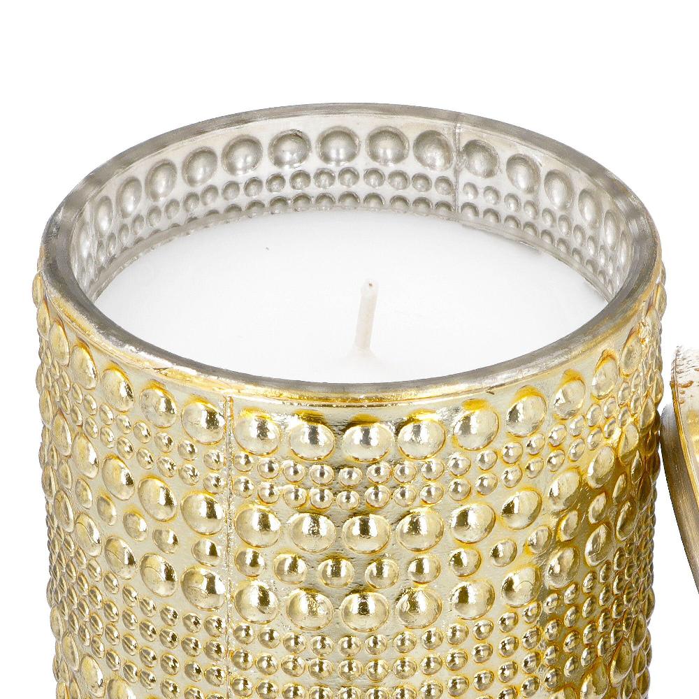 QVC Candele Firenze Candela In Vasetto Di Vetro Metallizzato Con Tappo