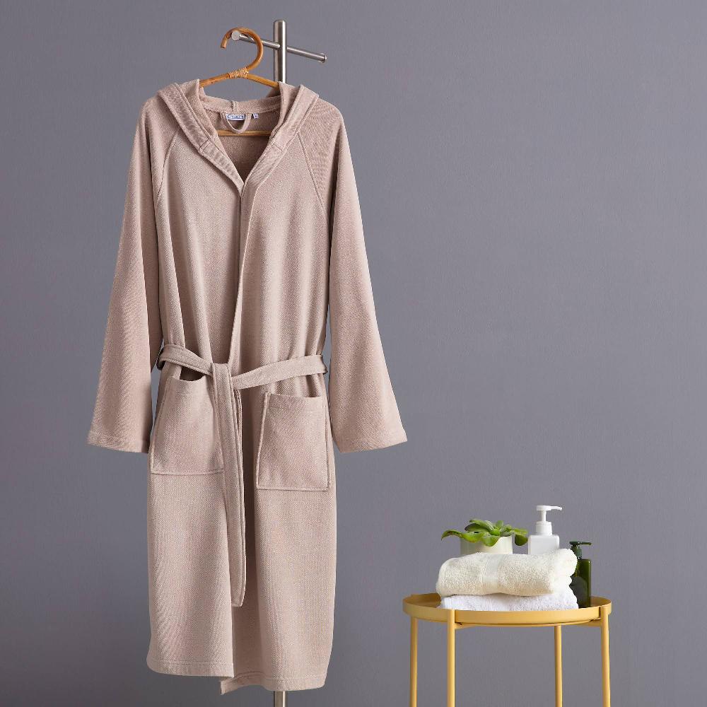 QVC Carillo Home Accappatoio Devon in maglia piquet e microspugna