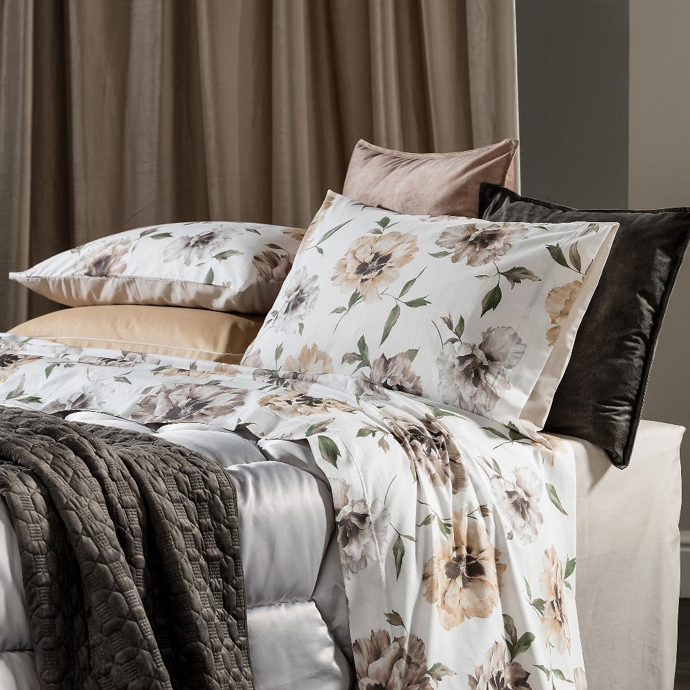 QVC Carillo Home Completo Letto Matrimoniale Evelyn 100% Cotone Stampato