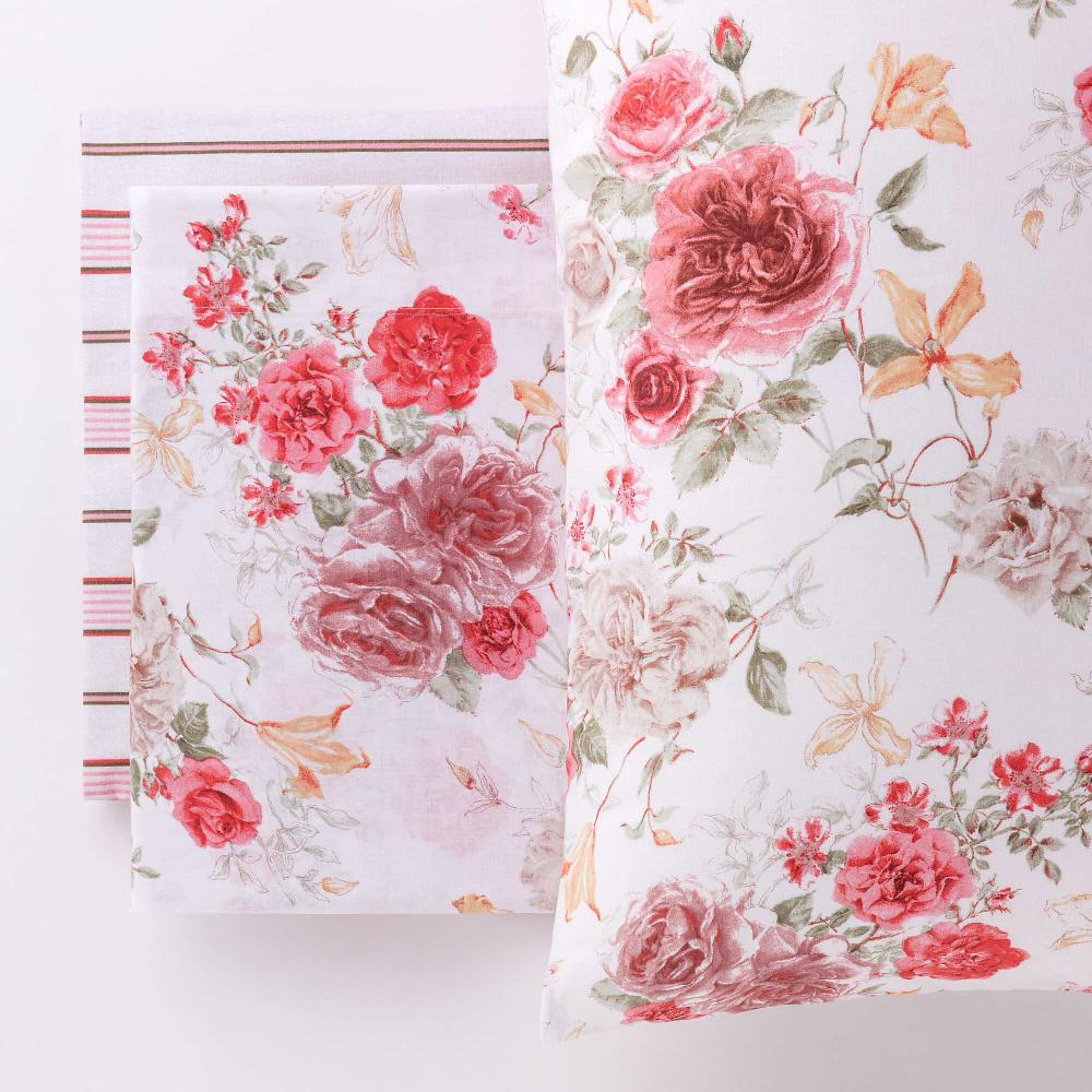 QVC Carillo Home Completo letto matrimoniale in cotone stampato