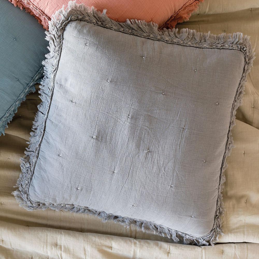 QVC Carillo Home Cuscino arredo con rouche e crochet 50x50 cm