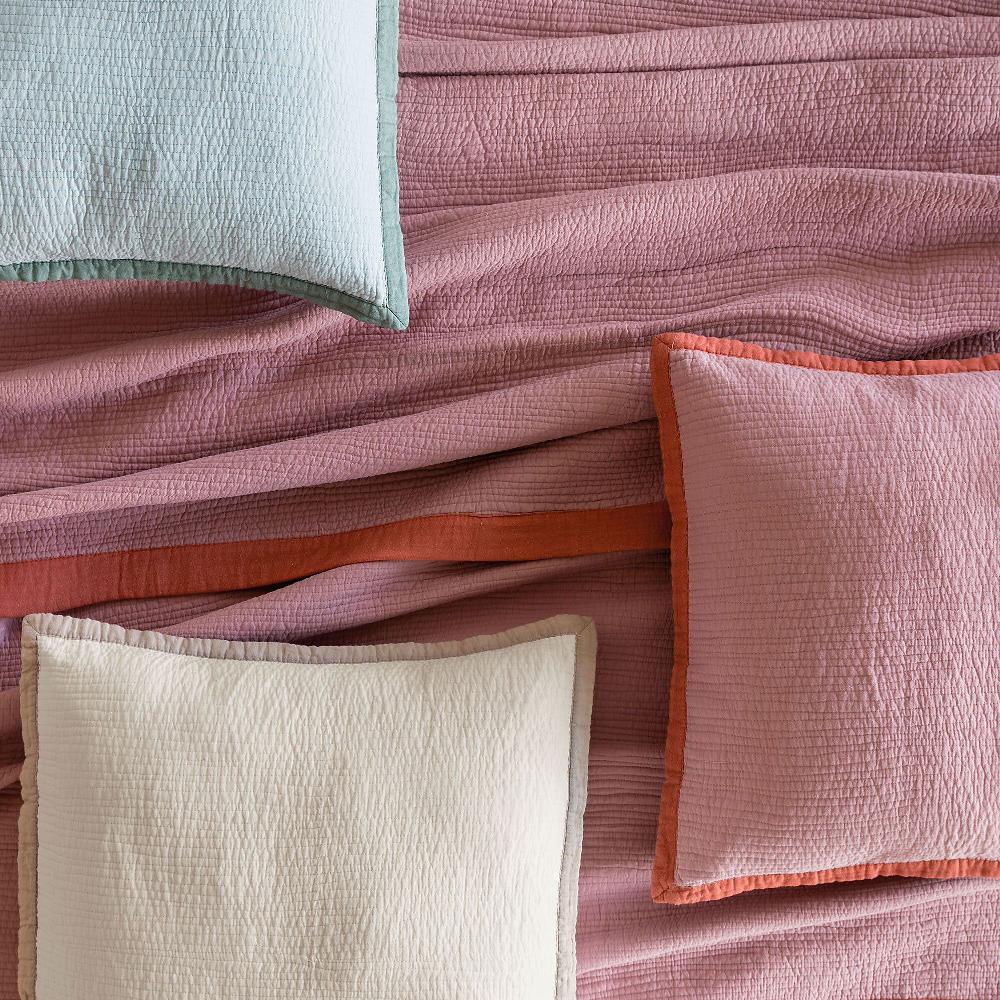 QVC Carillo Home Cuscino Arredo In Cotone Con Bordo A Contrasto Lasa