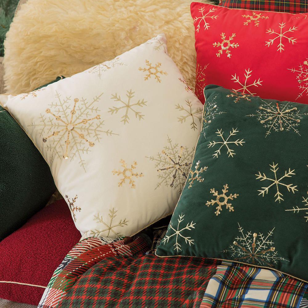 QVC Carillo Home Cuscino arredo natalizio in velluto