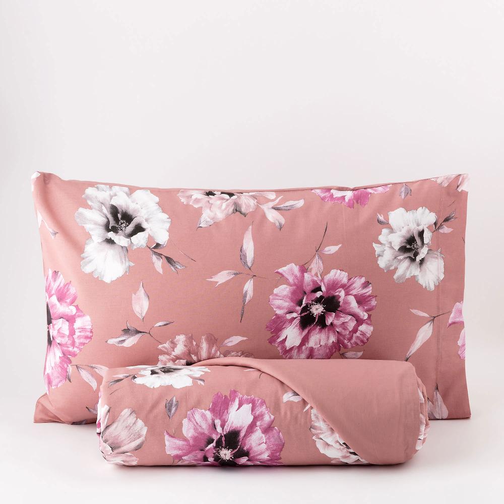 QVC Carillo Home Parure copripiumino matrimoniale Evelyn 100% cotone stampato