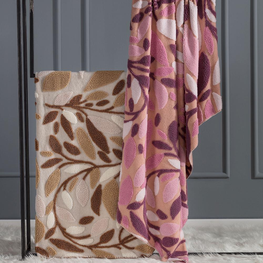 QVC Carillo Home Plaid Jacquard Davanti E Tinta Unita Dietro