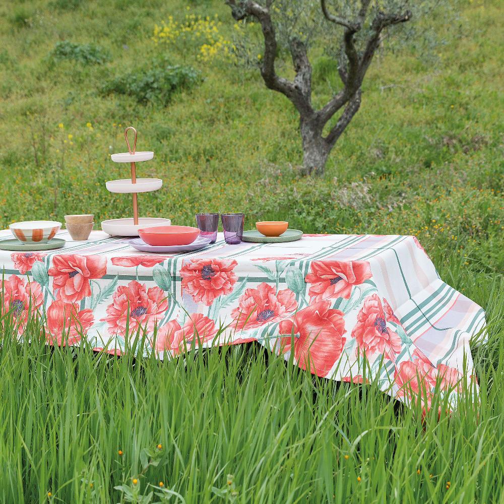 QVC Carillo Home Tovaglia antimacchia no stiro Opium stampa digitale