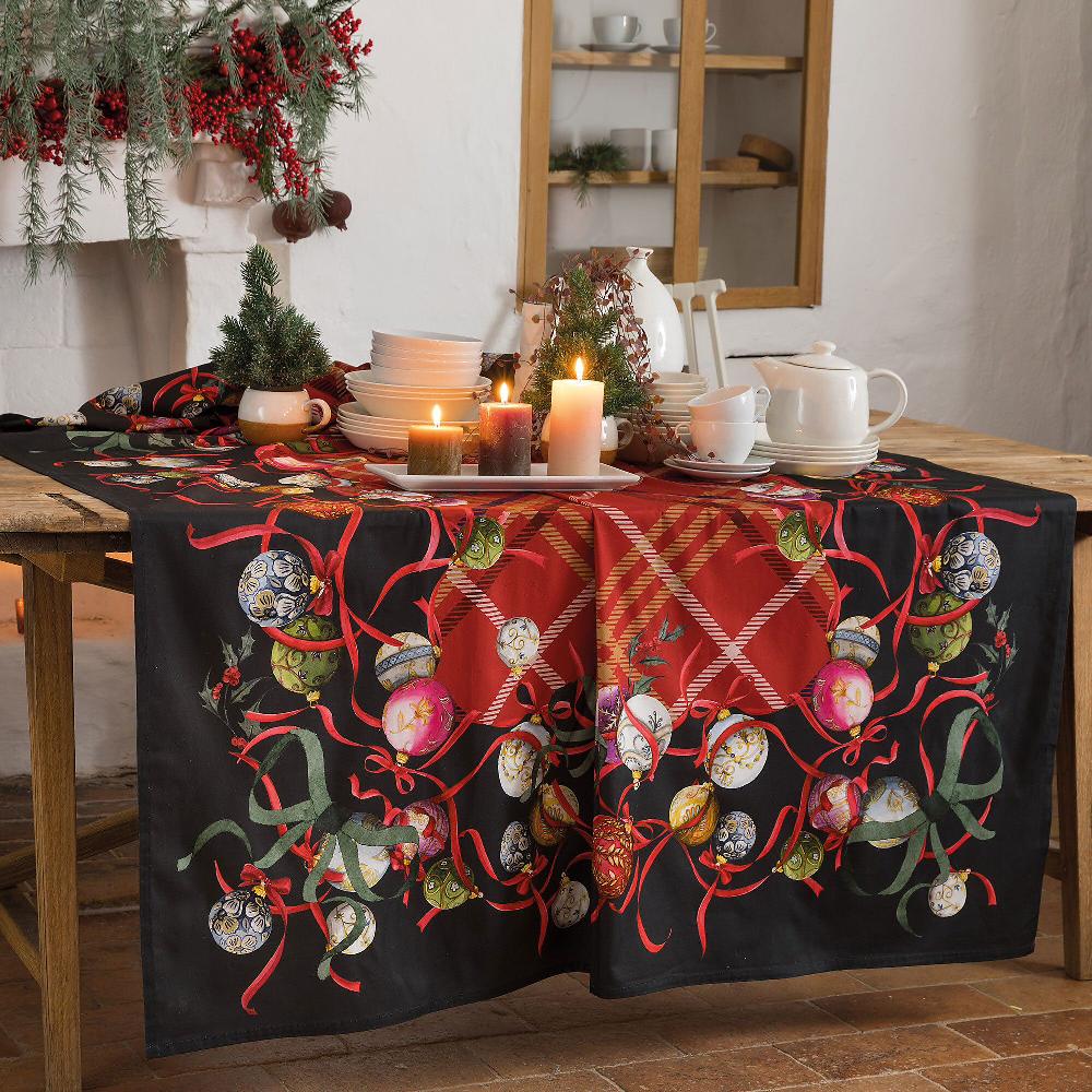 QVC Carillo Home Tovaglia antimacchia rettangolare in twill di cotone