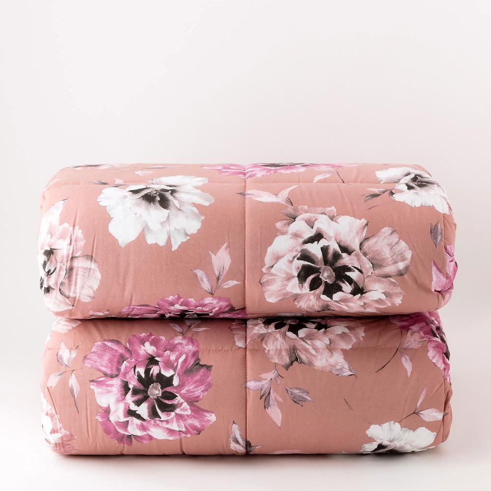 QVC Carillo Home Trapunta matrimoniale Evelyn in cotone 350 g/m2 con stampa