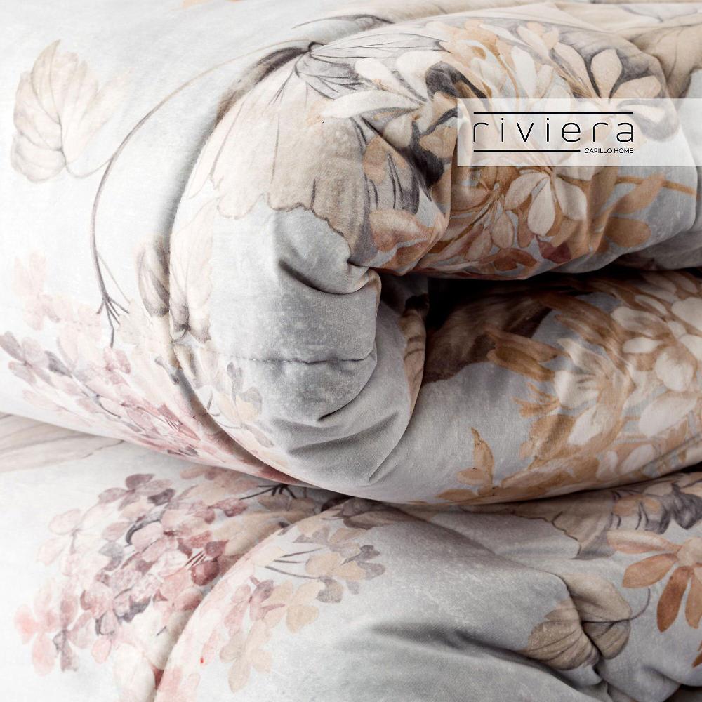 QVC Carillo Home Trapunta Matrimoniale Perla In Velluto 300 G/mq