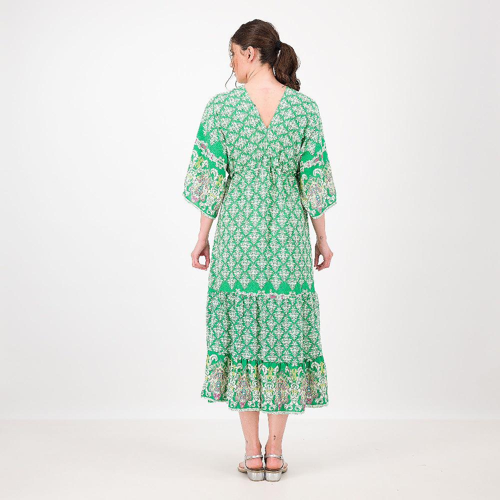 QVC Carlotta Neri Caftano Lungo Donna Fantasia 100% Viscosa Made In Italy