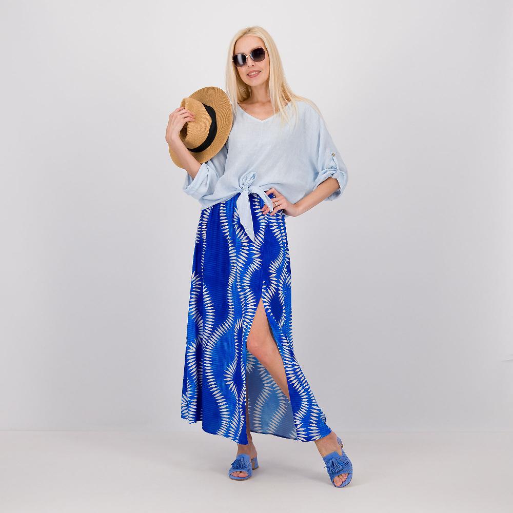 QVC Carlotta Neri Gonna Lunga In Viscosa Fantasia Con Elastico